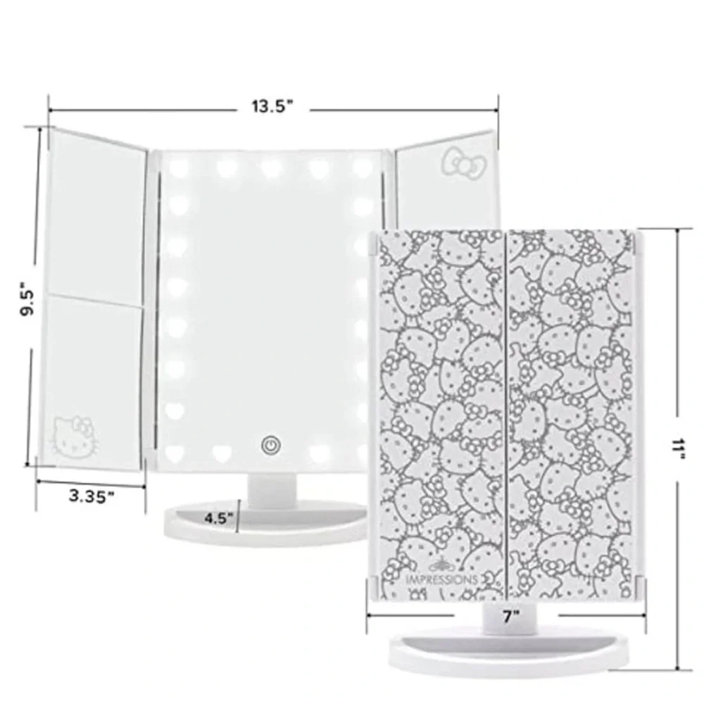 🆕 Impressions For Hello Kitty Super Cute Trifold + Compact Mirror Bundle USB